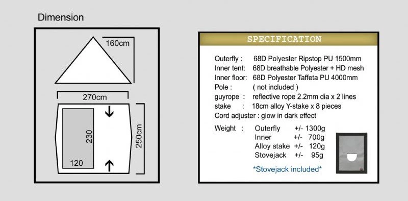 Luxe Outdoor Minipeak XL PRO - Brown 4 Luxe Outdoor Minipeak XL PRO - Brown - Billede 2