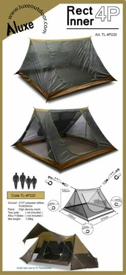 Luxe Outdoor Aluxe Rect Inner 4P -Sports-Outdoor Camping Shop 177360639 origpic 05420d