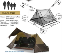 Luxe Outdoor Aluxe Rect Inner 4P